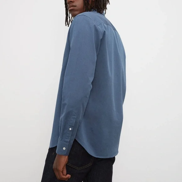 Long Sleeve Textured Button-Down Shirt - Brand New - NEVER WORN - Blue